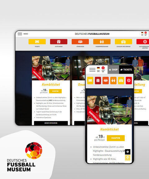 Webprojekt: Ticketshop Deutsches Fußballmuseum